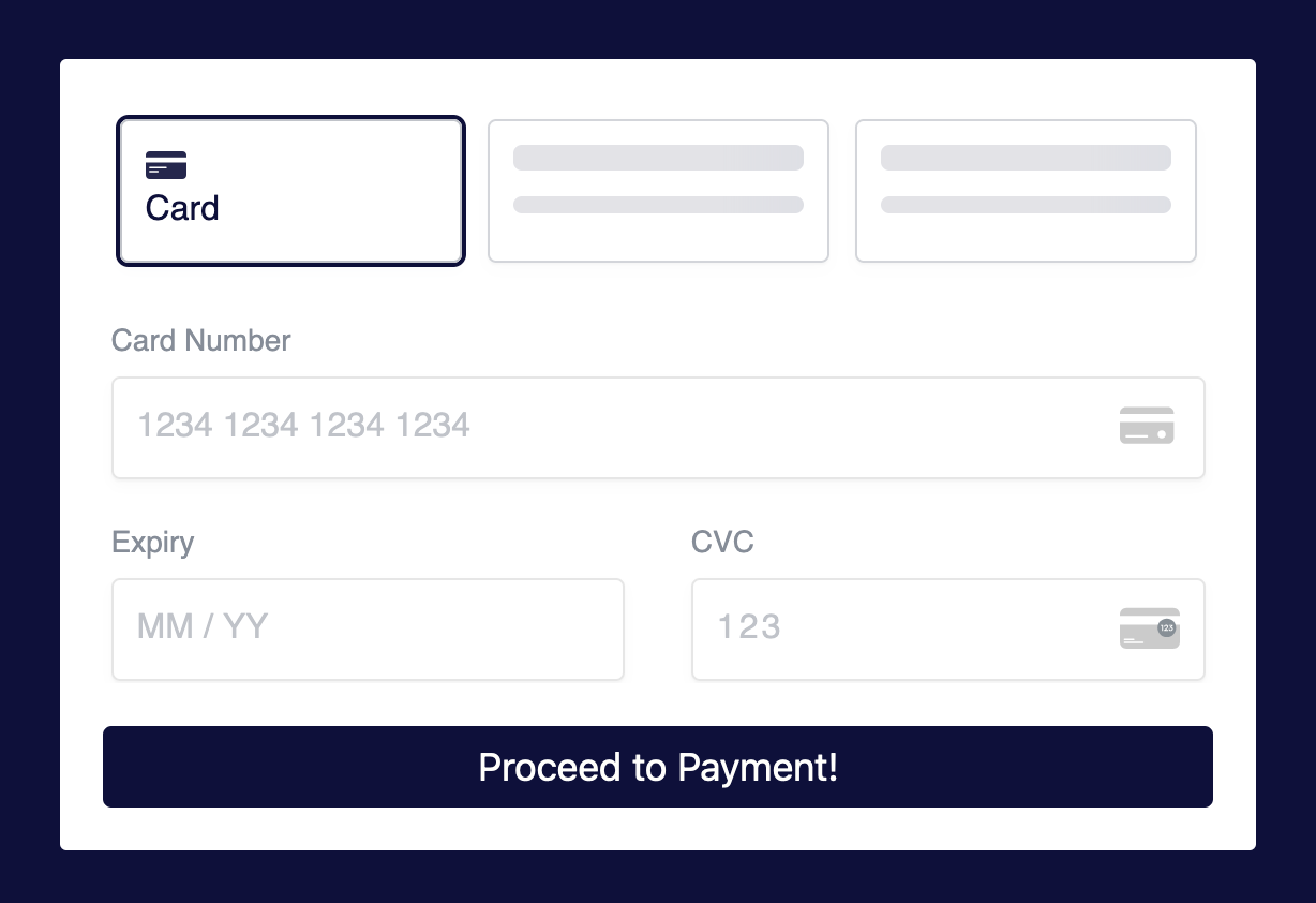 Custom text for payment widget's button